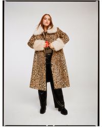 Nasty Gal - Plus Size Premium Wool Blend Animal Swing Coat - Lyst