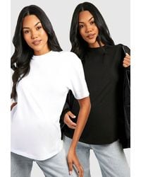 Boohoo - Maternity Basic Oversized T-shirt 2 Pack - Lyst