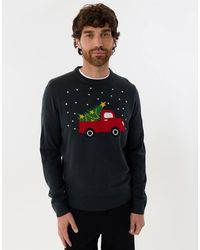 Threadbare - Christmas Truck Knitted Crew Neck Jumper - Lyst