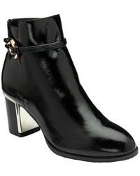 Lotus - Black Patent 'amber' Heeled Ankle Boots - Lyst