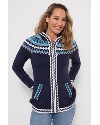 Joe Browns - Trinnie Fairisle Zip Through Hooded Jumper - Lyst