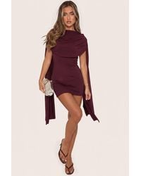 Rebellious Fashion - Gathered Cape Mini Dress - Lyst