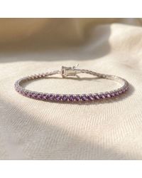 Harfi - Alexandrite Gemstone Sterling Tennis Bracelet - Lyst
