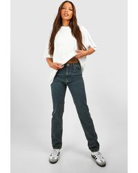Boohoo - Tall Basics High Waisted Straight Leg Jeans - Lyst