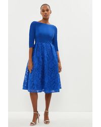 Coast - 2 In 1 Embroidered Skirt Midi Dress - Lyst