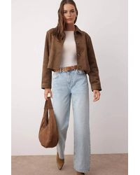 WOVCOR - High Waist Wide Leg Jeans Denim - Lyst