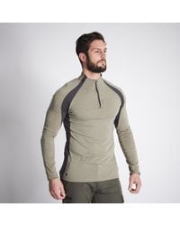 Solognac - Decathlon Long-sleeved Breathable Merino Wool Zipped T-shirt - Lyst