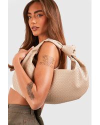 Boohoo - Oversized Woven Tote Bag - Lyst