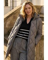 Roman - Diamond Quilt Padded Coat - Lyst