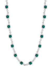 Jon Richard - Silver Plated Emerald Green Infinity Allway Necklace - Lyst