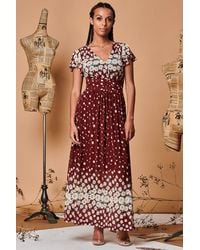 Jolie Moi - Carlii Symmetrical Print Mesh Maxi Dress - Lyst