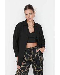WOVCOR - Single Pocket Boyfriend Cotton Woven Shirt - Lyst