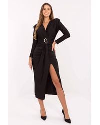 Love Lace - Pencil Midi Evening Dress - Lyst