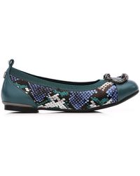 Moda In Pelle - 'fairy' Snake Print Leather Ballet Pumps - Lyst