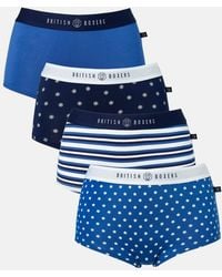 British Boxers - Pack Of Four "Starry Night" Bamboo Hipster Boxer Briefs - Lyst