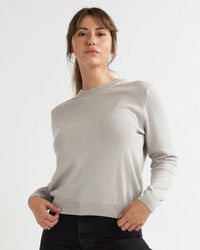 Alse Studio - Premium Quality 100% Cotton Crew Neck Long Sleeve Jumper - Lyst