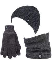 Heat Holders - Fleece Lined Thermal Hat & Gloves Neckwarmer Set For Winter - Lyst