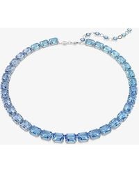 Swarovski - Millenia Rhodium Plated Gradient Necklace 5694136 - Lyst