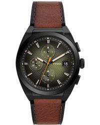 Fossil - Everett Stainless Steel Fashion Analogue Quartz Watch - Fs5858 - Lyst