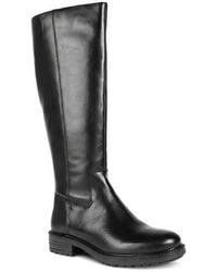 Pavers - Block Heel All Leather Long Boots - Lyst