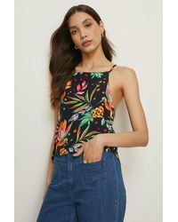 Oasis - Palm Printed Co Ord Strappy Top - Lyst