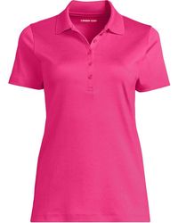Lands' End - Petite Short Sleeve Supima Polo Shirt - Lyst
