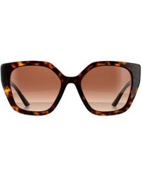 Prada - Rectangle Havana Brown Gradient Sunglasses - Lyst