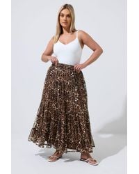 Yours - Leopard Print Maxi Skirt - Lyst