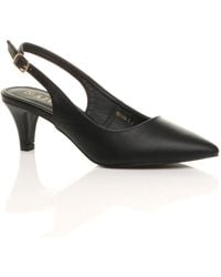 AJVANI - Mid Heel Slingback Pointed Toe Court Shoes - Lyst