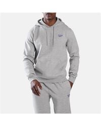 Reebok - Id 2-Col Logo Fleece Hoodie - Lyst