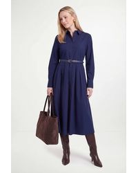 Wallis - Petite Cotton Belted Shirt Dress - Lyst