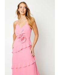 Oasis - Occasion Corsage Ruffle Maxi Dress - Lyst