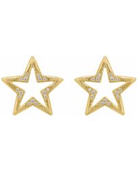 LÁTELITA London - Celestial Open Star Stud Earrings Gold - Lyst