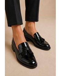 LARANGE - Patent Slip On Flatform Loafer Shoes With Tassel - Lyst