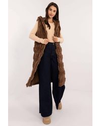 Love Lace - Elegant Hooded Faux Fur Vest For Winter - Lyst