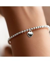 Aye Do Gifts - Puff Heart Beaded Stretch Bracelet - Lyst