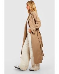 Boohoo - Belted Tailored Trench Coat - Lyst