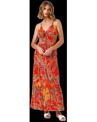 Roman - Paisley Print Tiered Maxi Dress - Lyst