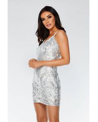 quiz berry sequin bodycon dress