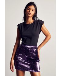 MissPap - Sequin Mini Skirt - Lyst