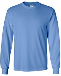 Gildan - Plain Crew Neck Ultra Cotton Long Sleeve T-Shirt - Lyst