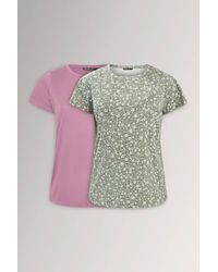 Yours - 2 Pack Ditsy Floral T-Shirts - Lyst