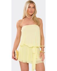 EGO - Blouson Style Sleeveless Mini Dress - Lyst