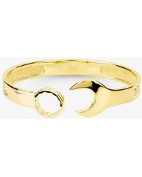 T.H.Baker - Plated Large Spanner Torque Bangle S8032Y - Lyst