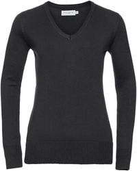 Russell - Collection V-Neck Knitted Pullover Sweatshirt - Lyst