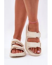 Love Lace - Foam Flip Flops With Double Velcro Straps For Secure Fit - Lyst