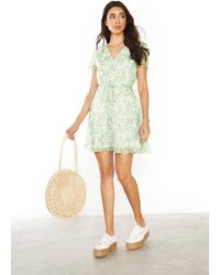 Shnoo - V Neck Mini Dress - Lyst