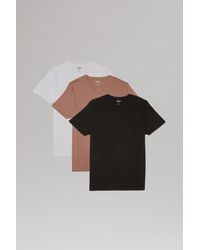 Burton - 3 Pack White Black And Pink V-neck T-shirt - Lyst