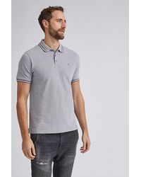 Burton - Light Grey Two Tone Polo Shirt - Lyst