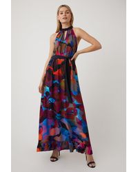 Wallis - Tall Abstract Print Maxi Dress - Lyst